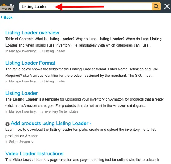Amazon Listing Loader