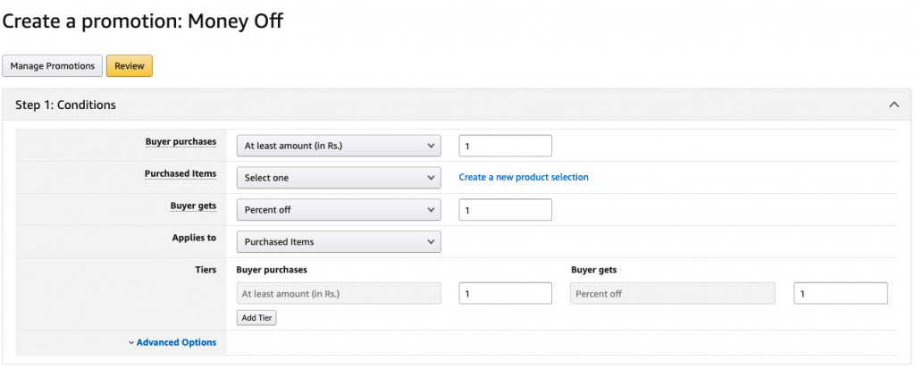 Amazon promo code - Conditions