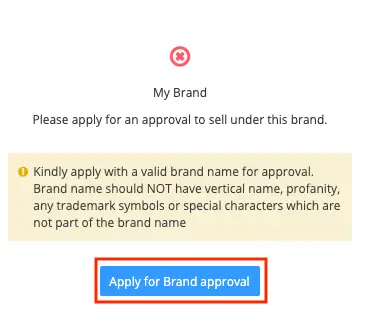 process of Flipkart brand approval