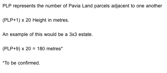 Pavia LAND parcel height estimate