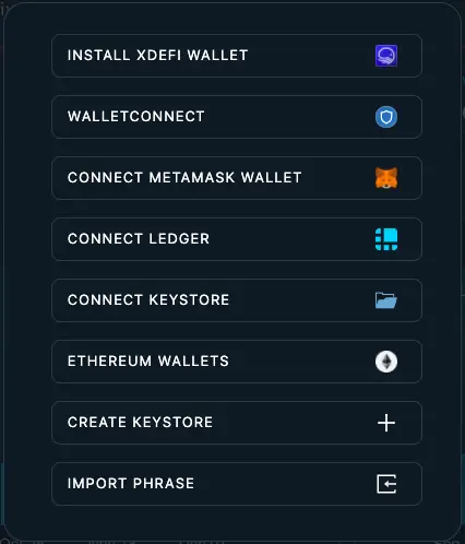 Thorchain wallets