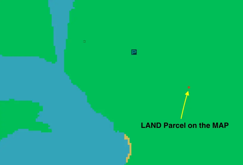 Pavia metaverse Land parcel on map