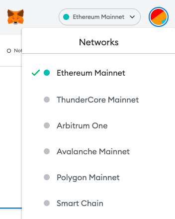 Metamask added network